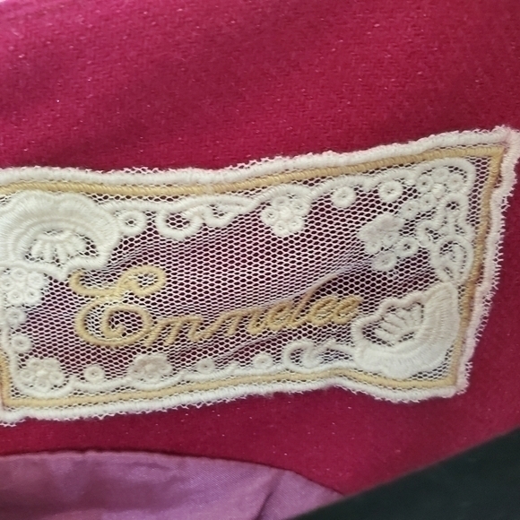 Emmelee Women's Wool Colorblock Sleeveless Gray & Magenta Dress with Pockets - Picture 8 of 16